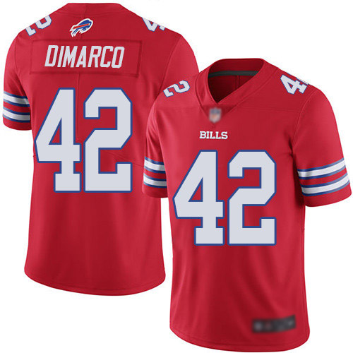 Men Buffalo Bills #42 Patrick DiMarco Limited Red Rush Vapor Untouchable NFL Jersey->->NFL Jersey
